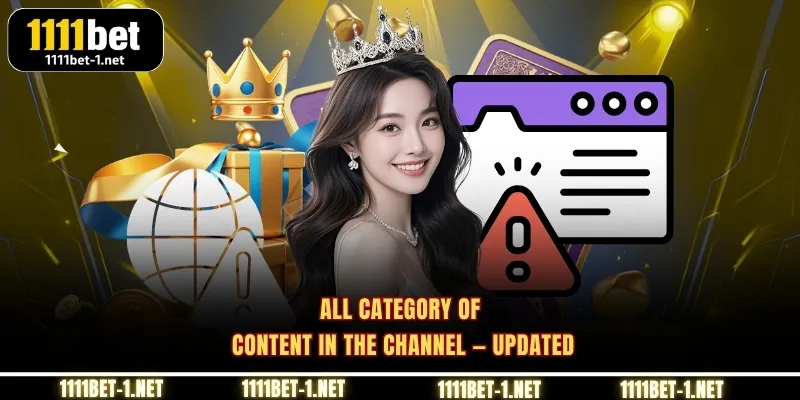 All category of content in the channel — updated